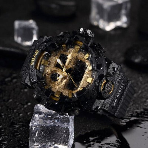 Veile Studios Sbao Men Outdoors Waterproof Electronic Watch Gold Watches