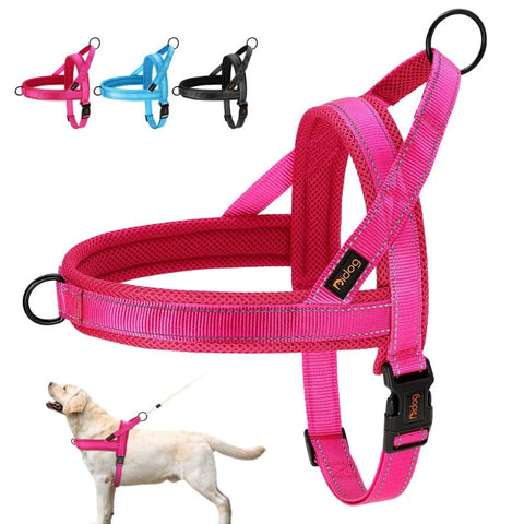 Reflective Quick Fit Nylon Pull Dog Harness Pet Supplies