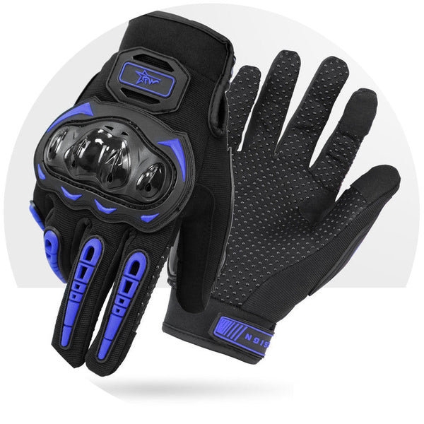 Size 2Xl Purple And Black Protective Motorcycle Riding Hard Knuckle Armour & Touchscreen Fingertips Gloves