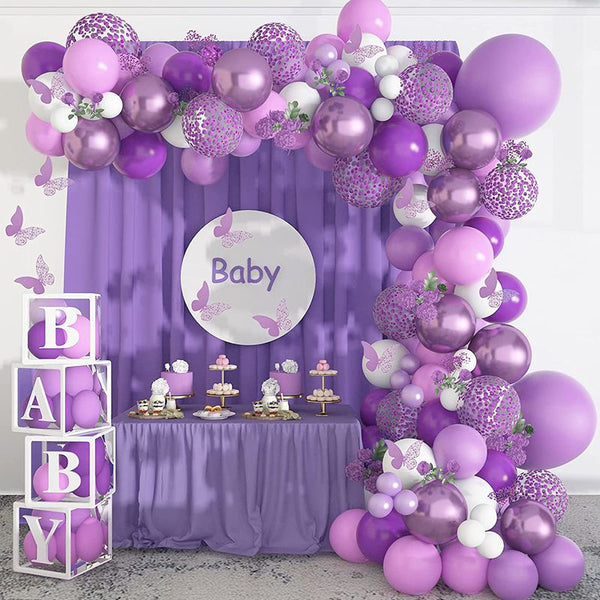 Butterfly Garland Arch Kit Purple Birthday Party Wedding Decor Balloons