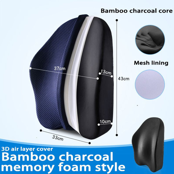 Memory Foam Seat Cushion Orthopedic Pillow Office Chair Waist Back Support Seat & Posture Cushions