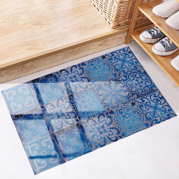 10Pcs/Set Dream Blue Peel And Stick Tile Sticker Kitchen Backsplash Wall Decals Wall Stickers