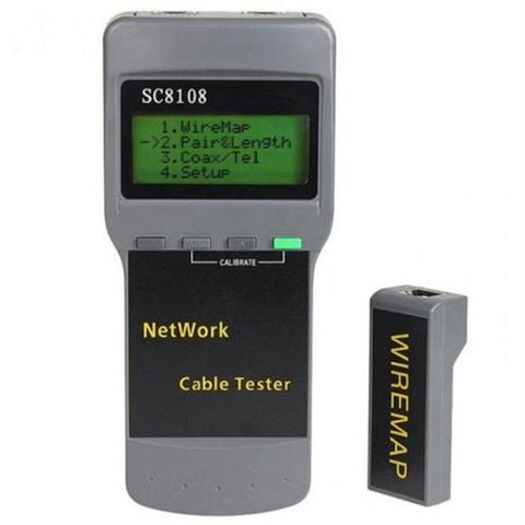 Sc8108 Network Cable Tester Rj45 Rj11 Meter Cloudy Gray Computer Cable Testers