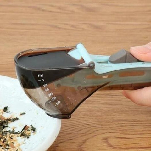 Scale Measuring Spoon Set Baking Tool Pale Blue Lily Measuring Cups Jugs & Spoons