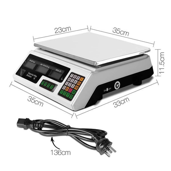 Emajin 40Kg Digital Kitchen Scale Electronic Weighing Shop Market Lcd Kitchen Scales