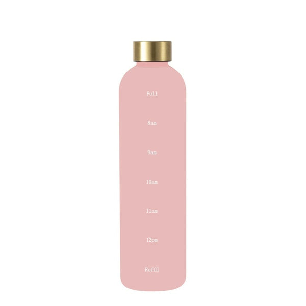 1L Water Bottle Time Marker Bpa Free Frosted Drinkbottles Water Bottles & Vacuum Flasks