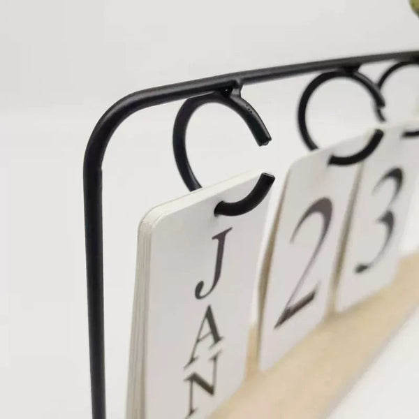 Glass Vase Flipping Calendar Home Office Desktop Organizer Calendars (Current)