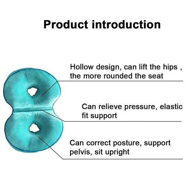 Dual Comfort Memory Foam Orthopedic Posture Correcting Pelvis Hip Lift Sitting Seat Cushion Seat & Posture Cushions
