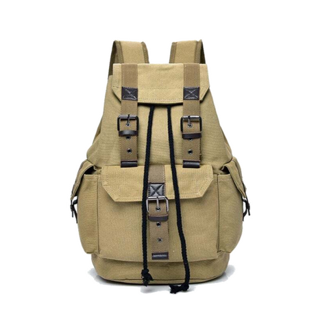 School Backpack Bags Hiking Canvas Bookbag For Men Travel Backpacks
