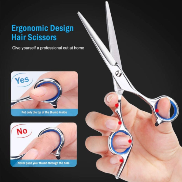 Professional Hair Cutting Scissors 9 Pcs Barber Thinning Hairdressing Shears Stainless Steel Set With Cape Clips Comb For Salon Sets & Kits