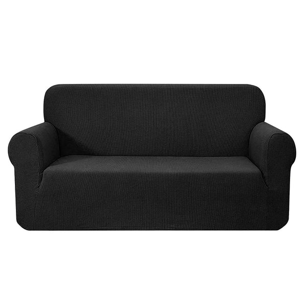 Artiss High Stretch Sofa Cover Couch Lounge Protector 3 Seater Black Slipcovers