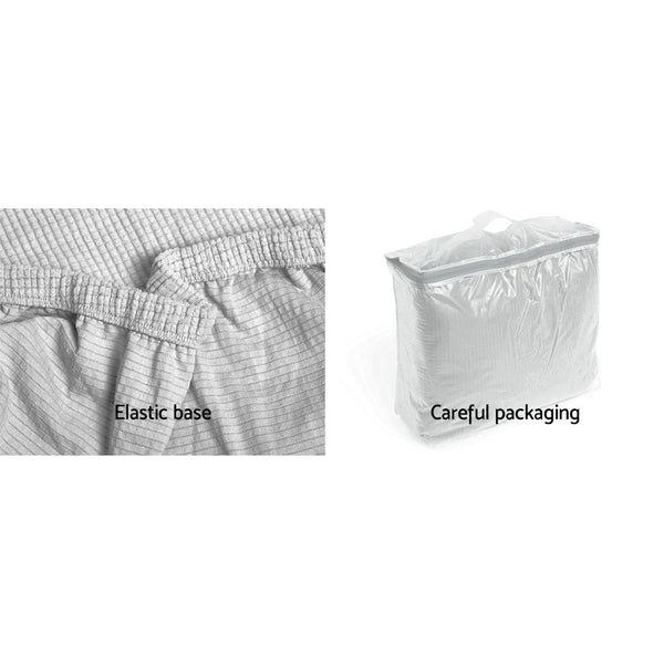 Artiss High Stretch Sofa Cover Couch Lounge Protector 3 Seater Grey Slipcovers