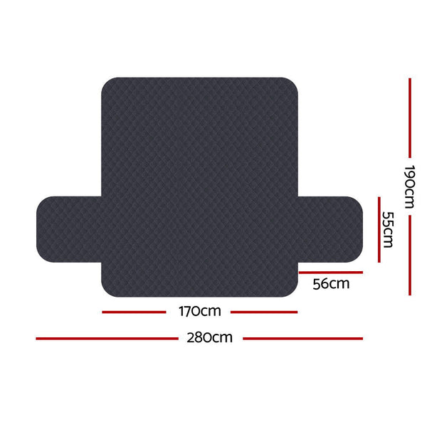 Artiss Sofa Cover Quilted Couch Covers 100% Water Resistant 3 Seater Dark Grey Slipcovers