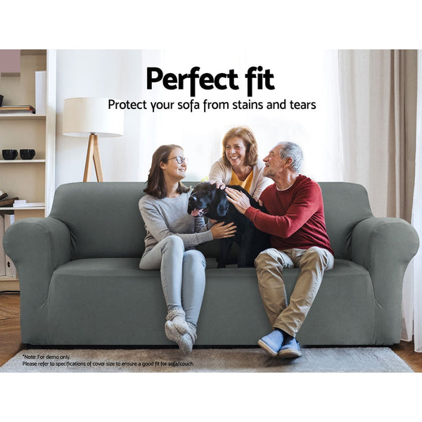Artiss Sofa Cover Elastic Stretchable Couch Covers Grey 2 Seater Slipcovers