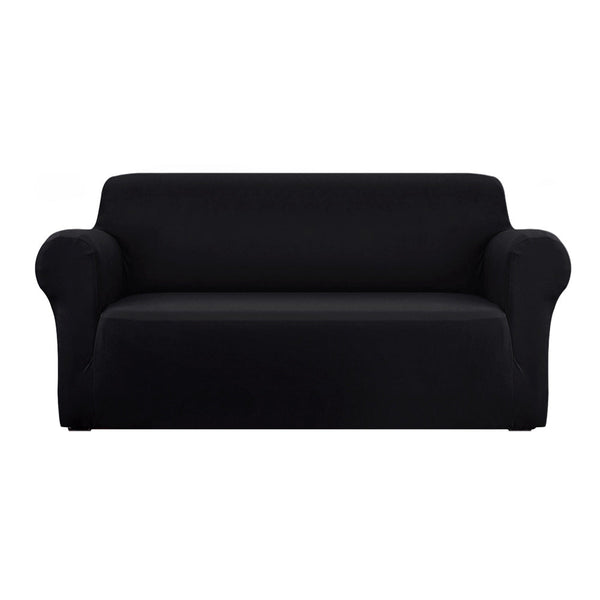 Artiss Sofa Cover Elastic Stretchable Couch Covers Black 3 Seater Slipcovers