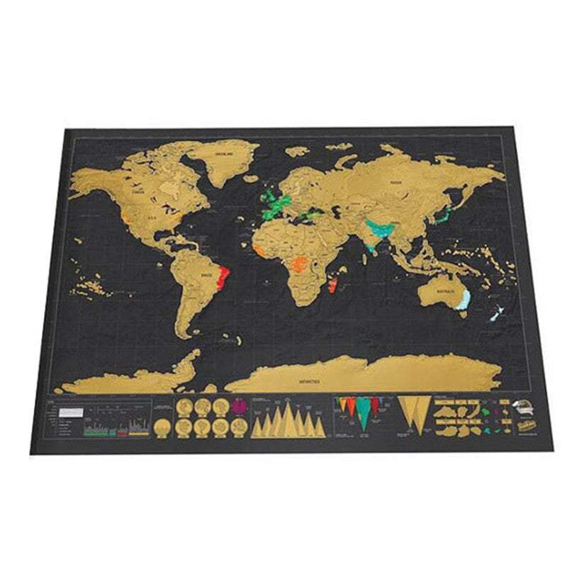 Posters Interactive Scratch Off World Map Travel Decor Posters & Prints