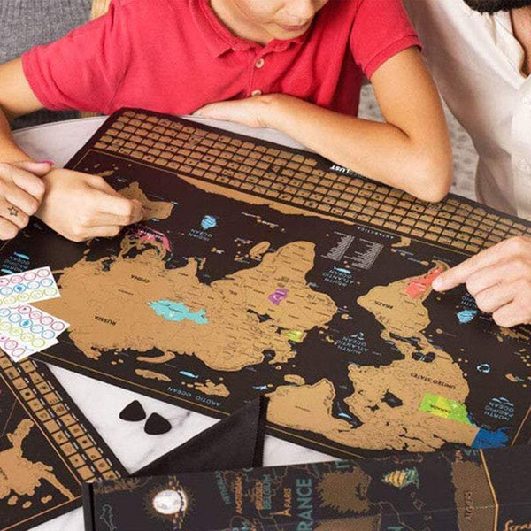 Posters Interactive Scratch Off World Map Travel Decor Posters & Prints