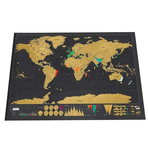 Posters Interactive Scratch Off World Map Travel Decor Posters & Prints