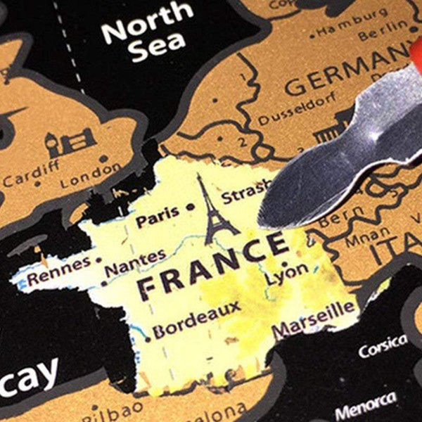 Posters Interactive Scratch Off World Map Travel Decor Posters & Prints