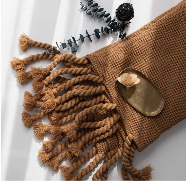 Long Tassel Knitted Blanket Throw Blankets