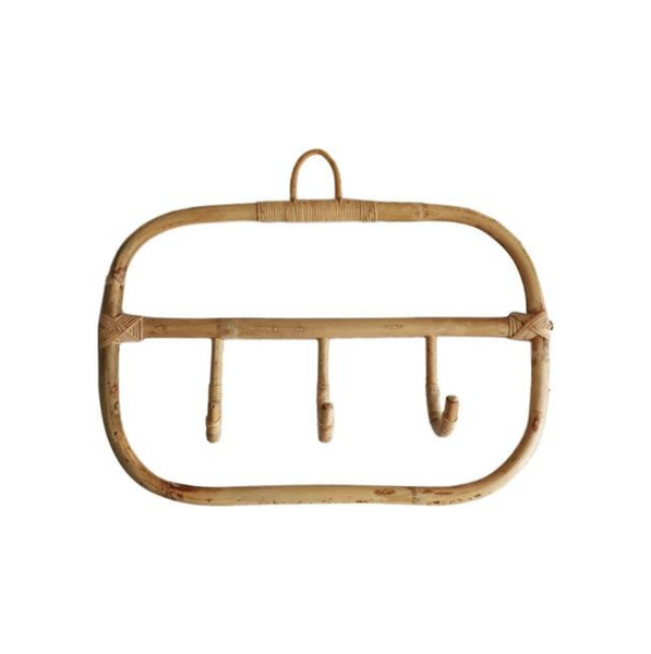 Rattan Wall Hooks Storage Organisation Wall Hooks & Hangers