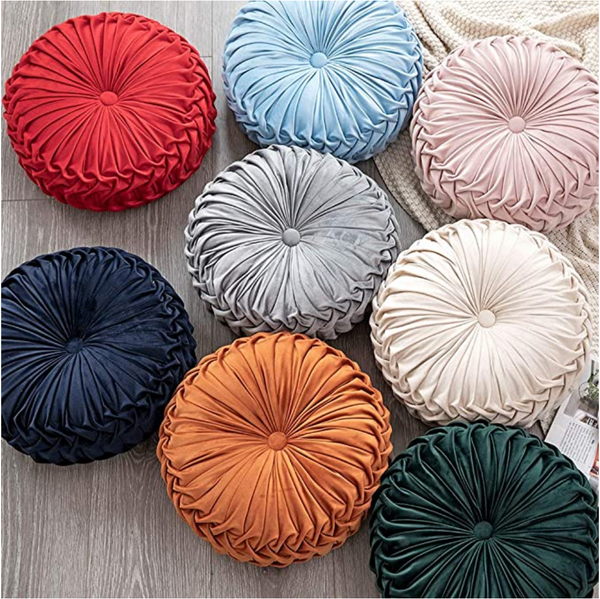 Soft Velvet Pleated Floor Cushion Cushions & Decorative Pillows