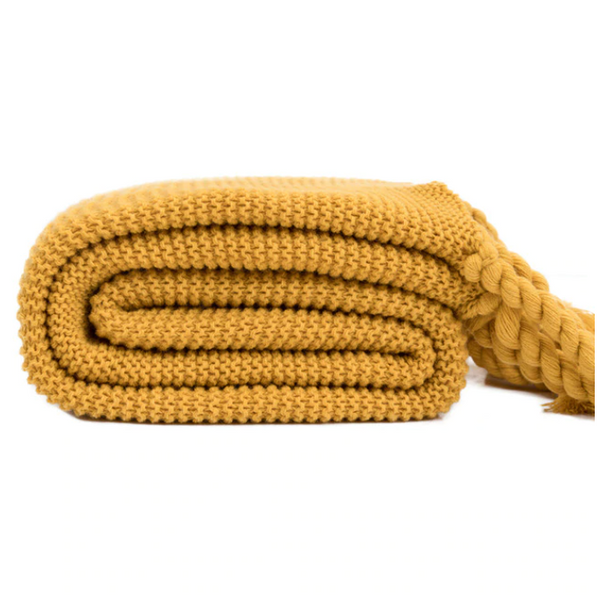 Long Tassel Knitted Blanket Throw Blankets