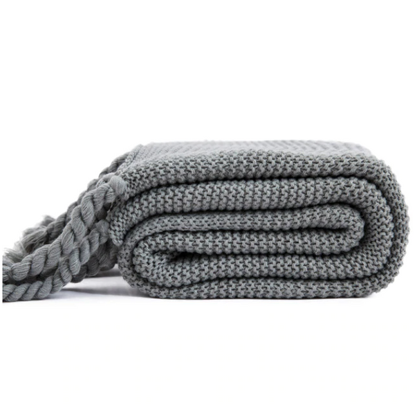 Long Tassel Knitted Blanket Throw Blankets
