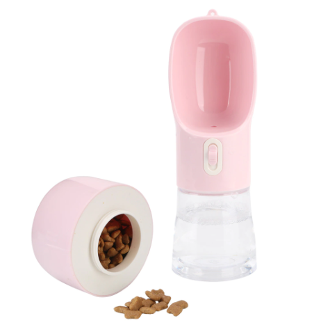 Sip And Snack Food Travel Water Bottle For Dogs