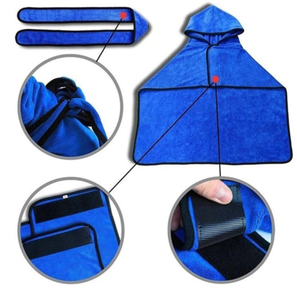 Absorbent Microfibre Dog Bath Robe Towel Dog Grooming