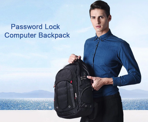 Laptop Backpack 15.6 Inch Laptops Tablets Storage Bag Usb Charging Port Combination Lock Laptop Cases & Bags