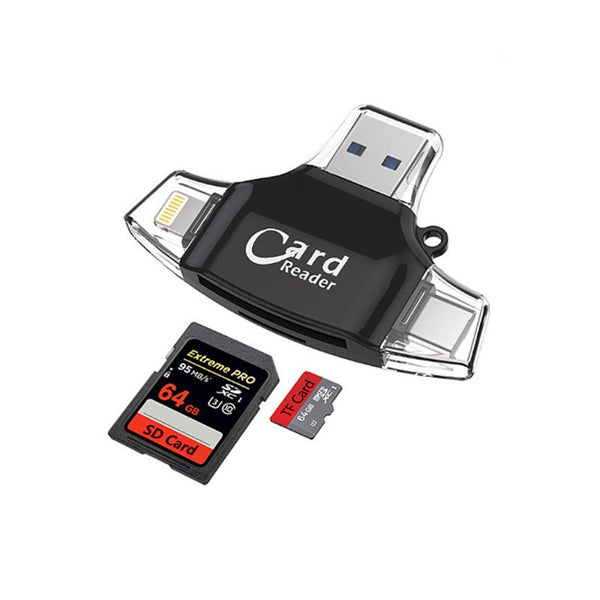 Sd / Micro Card Reader For Iphone Ipad Android Mac Computer Camera Memory 4 In 1 Adapter Trail Viewer Cables & Adapters