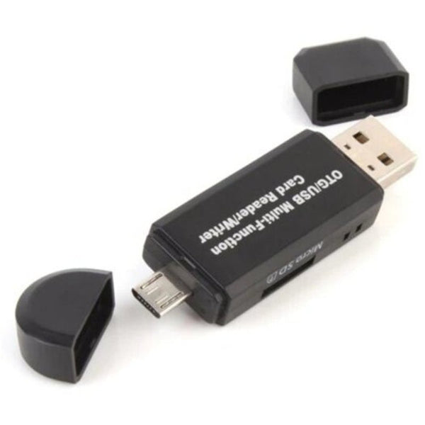 Sd / Micro Card Reader Usb Adapter For Sdxc Sdhc Black Cables & Adapters