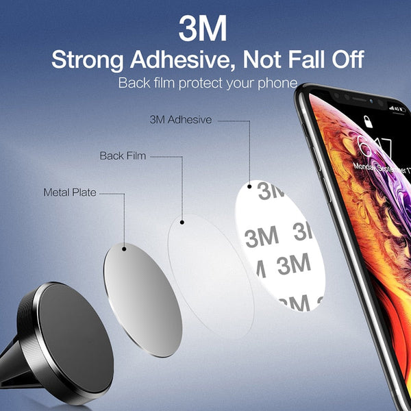 Round Metal Plate Disk Mag Net Mobile Phone Holder Accessories Mounts & Holders