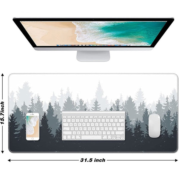 Extra Large Grey Forest Trees Rubber Gaming Mouse Pad Desk Mat Advantages Mouse Pads & Wrist Rests