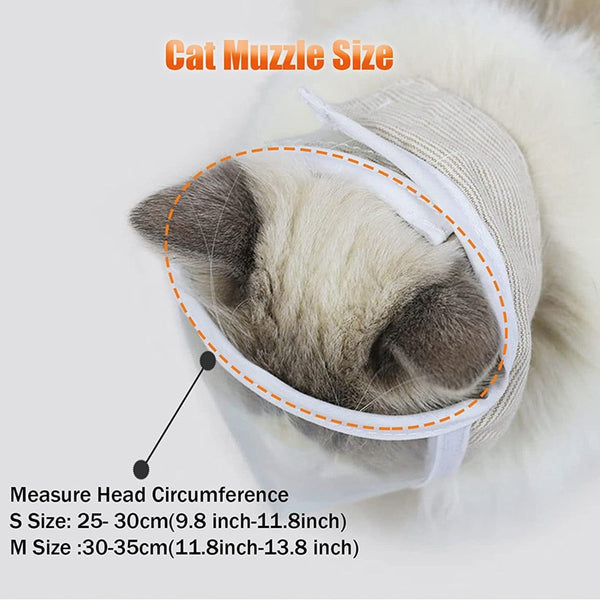 Transparent Cat Muzzle Breathable Dogs Cats Bathing Grooming Tools Anti Bite Puppy Kitten Muzzles Mask Pet Product