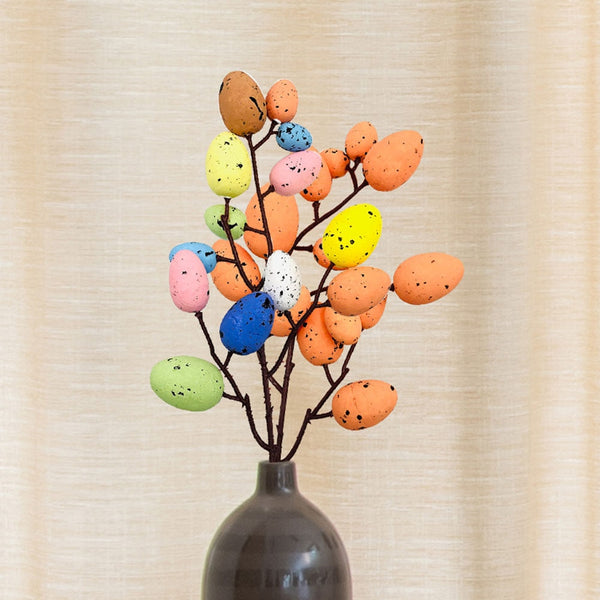 8Pcs Easter Egg Branch Ornaments Home Decor