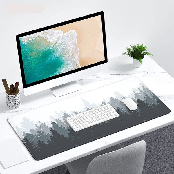 Extra Large Grey Forest Trees Rubber Gaming Mouse Pad Desk Mat Advantages Mouse Pads & Wrist Rests