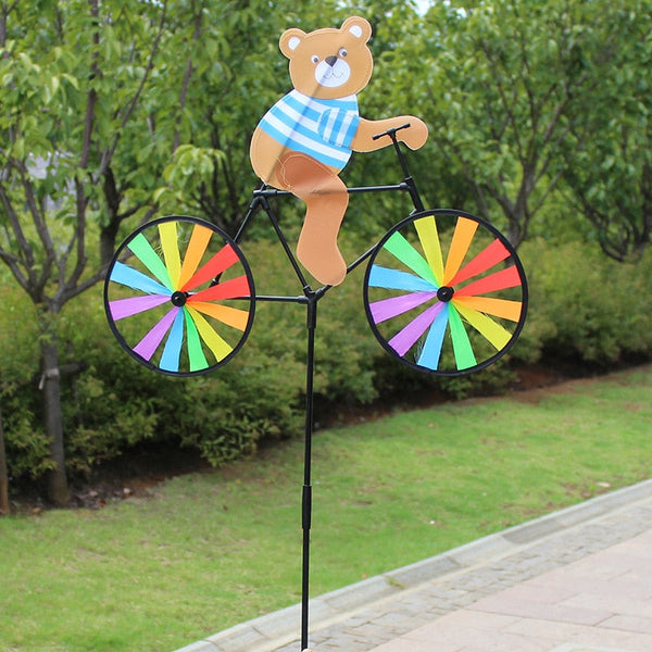 Animal Bicycle Windmill Wheel Spinner Garden Decorations Windmills & Wind Spinners