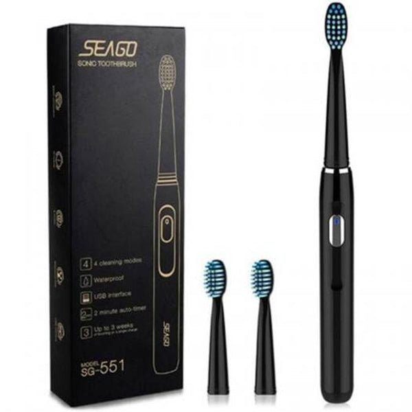 Sg 551 Usb Rechargeable Sonic Electric Toothbrush Black Electric Toothbrushes