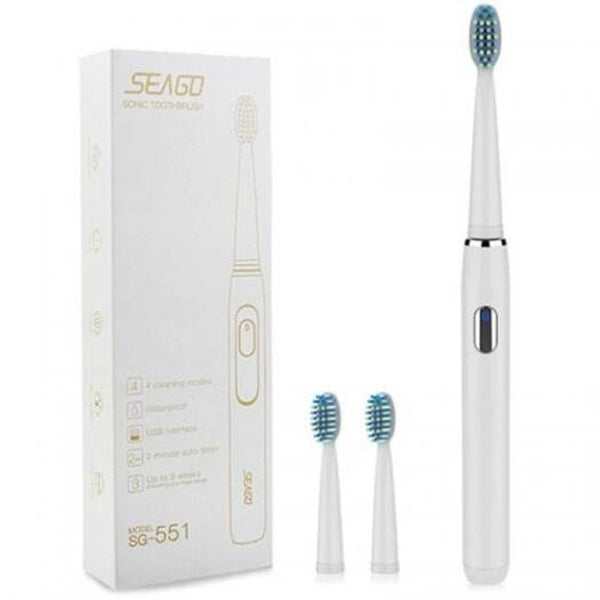 Sg 551 Usb Rechargeable Sonic Electric Toothbrush Black Electric Toothbrushes