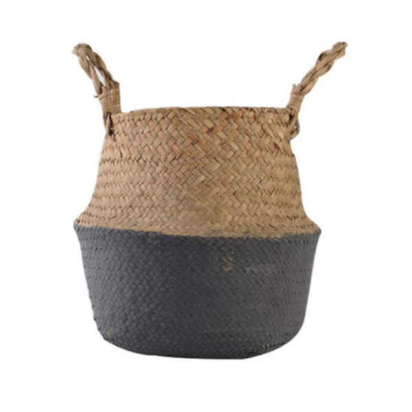 Seagrass Wicker Basket Boho Decor Storage Solutions Planters & Vases