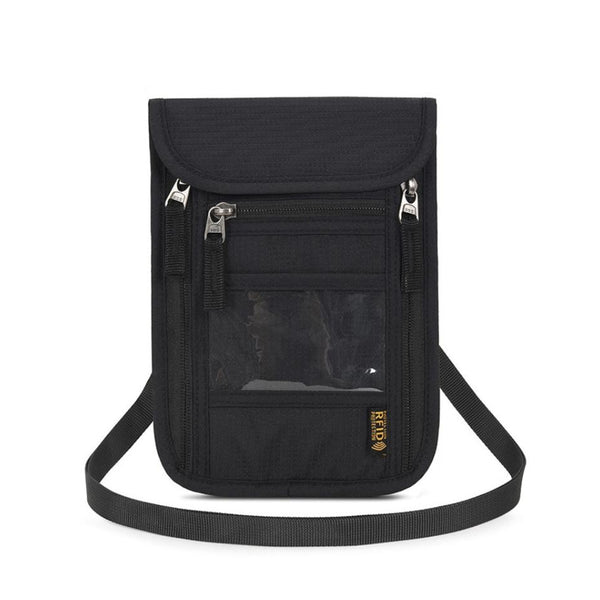 Secure Neck Bag For Passport And Phone Multi Functional Black Other Travel Accessories