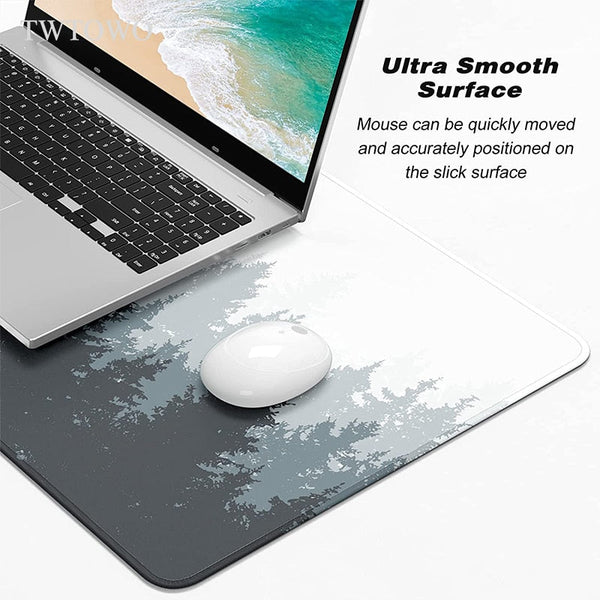 Extra Large Grey Forest Trees Rubber Gaming Mouse Pad Desk Mat Advantages Mouse Pads & Wrist Rests