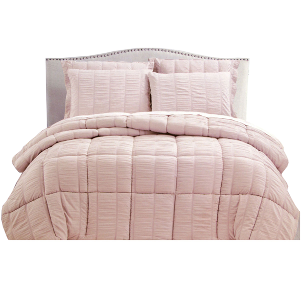 Hotel Living Seersucker Comforter Set Queen Light Pink Comforter Sets Queen