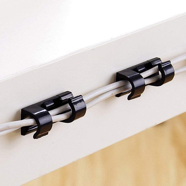 Self Adhesive Cable Clips Durable Organiser Wire Holder Organisation Cable Ties & Organisers