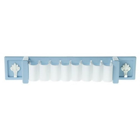 Self Adhesive Plastic Brush Holder For Kitchen And Bathroom Jeans Blue