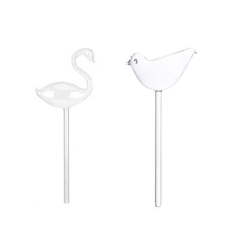 Self Watering Glass Bird Garden Decoration Self Watering Aids