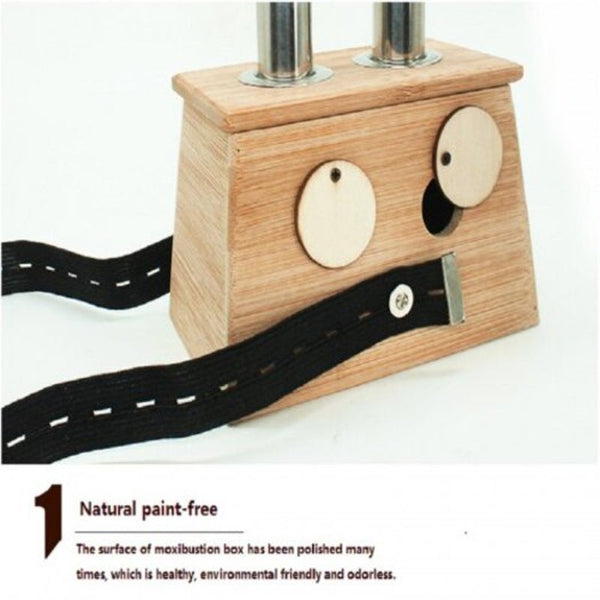 Serdokntbig One Moxa Holes Bamboomoxa Box For Easy Reliable Moxibustion Therapy Acupuncture Devices