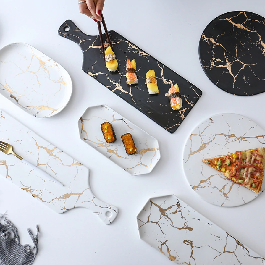 Sophisticated Marble Serving Tray Tableware Home Decor
